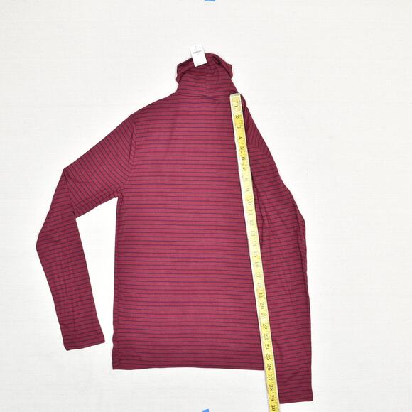 NEW Gap Women's Pullover Sweater Striped Turtleneck Cotton Red Size M - Picture 6 of 8